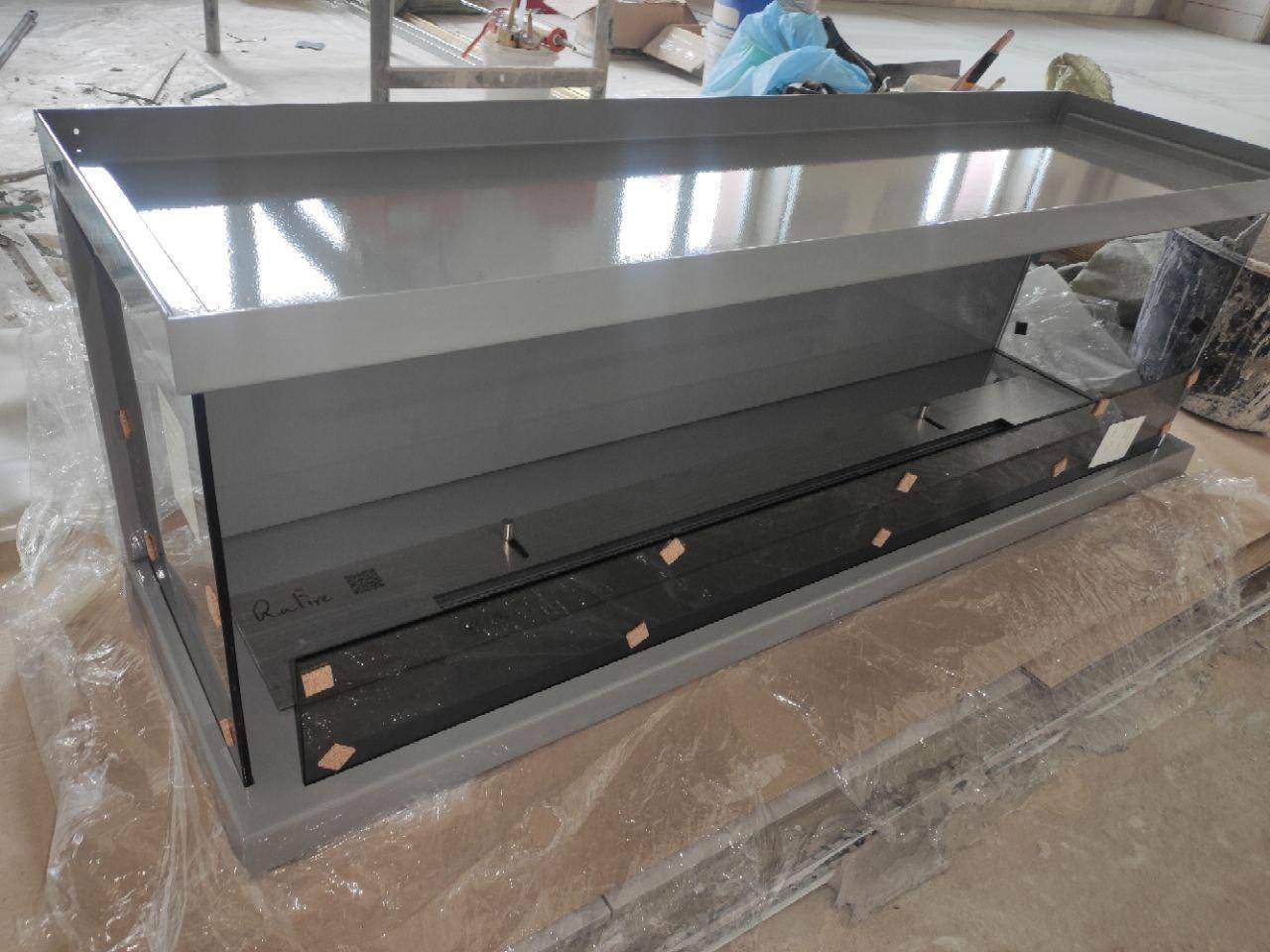 Биокамин RuFire VT1200 в сером цвете и тонированными стёклами!