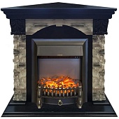 Каминокомплект Real Flame Dublin Rock Corner (темный дуб)+Fobos Lux Bl S