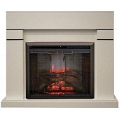 Каминокомплект Real Flame Lindelse (белый дуб)+Leeds 26 DD