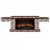 Каминокомплект Glenrich Тауэр Карелия R86 (красное дерево)+Rondo S86