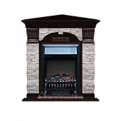 Каминокомплект Glenrich Арочный Мисхор угловой (венге)+Fobos Black