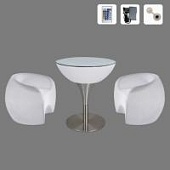 Комплект светящейся мебели Стол+2 стула V11