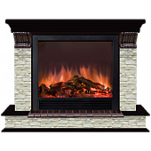 Каминокомплект Glenrich Панорама Грот однотонный Sharm 39 (венге)+Sharm 39 BL