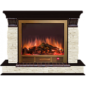 Каминокомплект Glenrich Панорама Мисхор Sharm 33 (дуб)+Sharm 33 BR