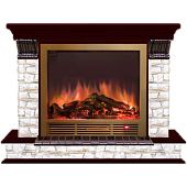 Каминокомплект Glenrich Панорама Алтай Sharm 39 (красное дерево)+Sharm 39 BR