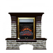 Каминокомплект Glenrich Бостон К Алтай (венге)+Majestic Brass
