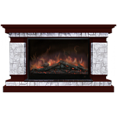 Каминокомплект Glenrich Лорд Старый город 10 (красное дерево)+Premier S10