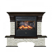 Бостон грот однотонный (темный дуб)+Samba 3D