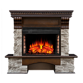 Каминокомплект Alex Bauman Kingstone Gray унив. (грецкий орех)+Vista 25 FX