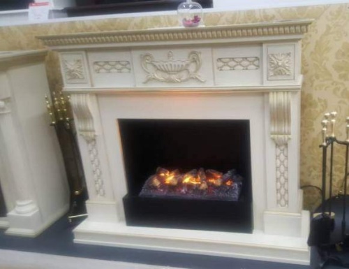 Каминокомплект Real Flame Corsica (белый дуб)+3D Cassette 630 в Новоросскийске