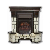 Каминокомплект InterFlame Экстер-M угловой (дуб)+Majestic Black