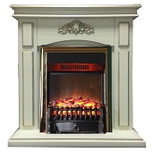 Каминокомплект InterFlame Марго (бежевый)+Fobos Brass