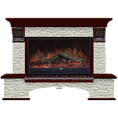 Каминокомплект Glenrich Бостон Грот однотонный 86 (красное дерево)+Premier S86