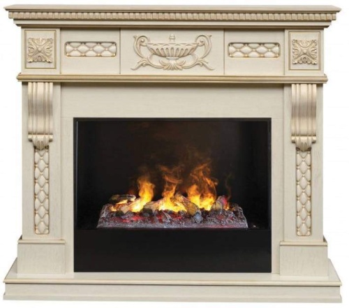 Каминокомплект Real Flame Corsica (белый дуб)+3D Cassette 630 в Новоросскийске