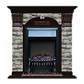 Каминокомплект Glenrich Арочный Алтай (венге)+Fobos Black