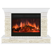 Каминокомплект Glenrich Панорама Мисхор 33 (белый)+Premier S33